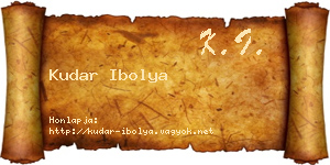Kudar Ibolya névjegykártya