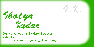 ibolya kudar business card